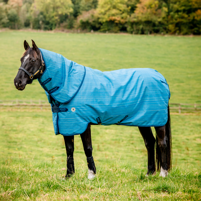 Horseware Amigo Hero 900 Revive Plus 50g Turnout Rug - Ocean Blue/Navy/Electric Blue-2